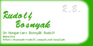 rudolf bosnyak business card