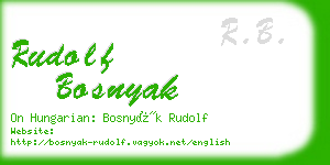 rudolf bosnyak business card